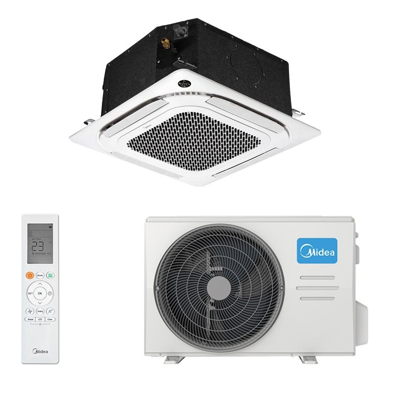 Инверторный кассетный кондиционер (сплит-система) Midea MCA4U-18HRFNX-Q(GA) / MOA1U-18FRN8G1