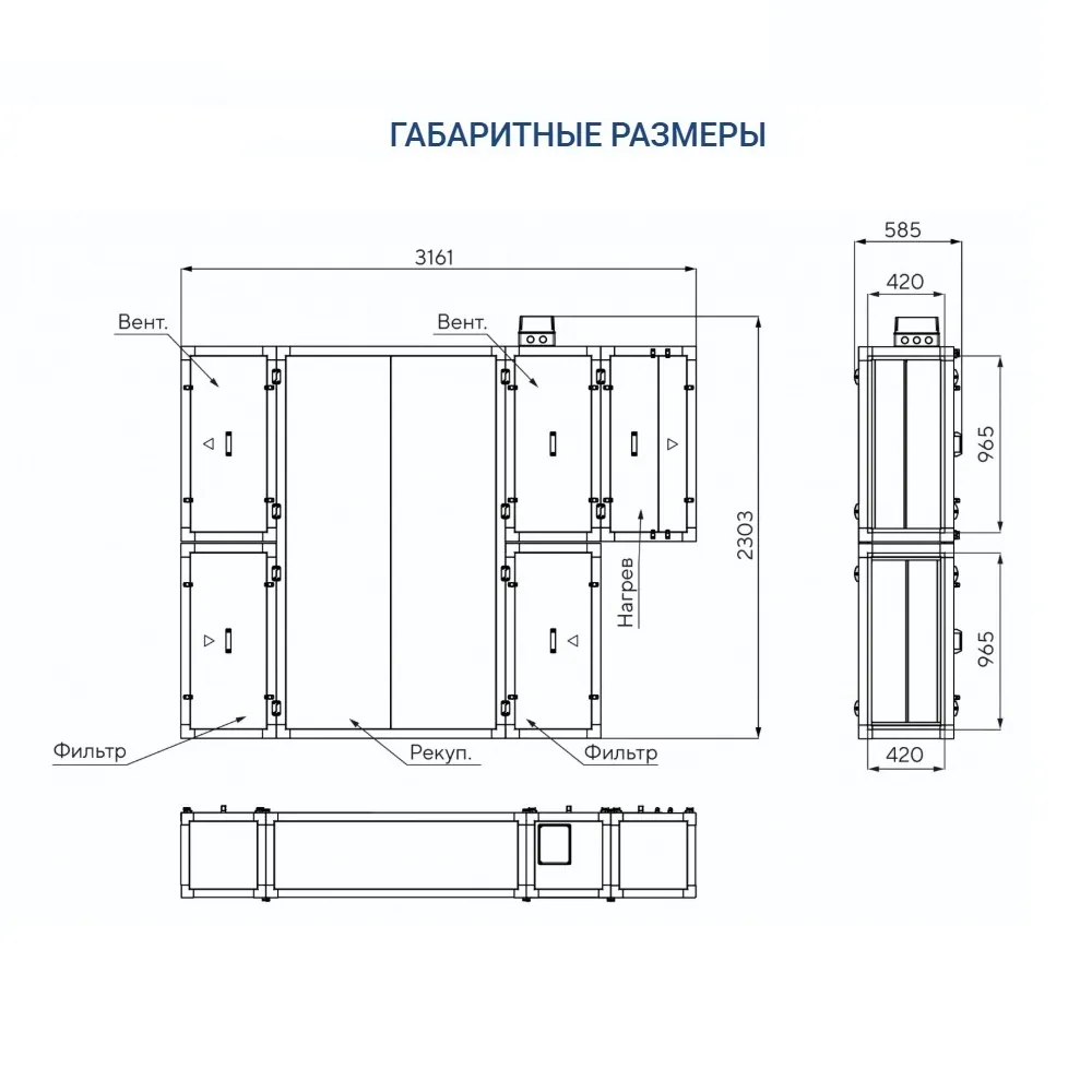 Приточно-вытяжная установка Turkov Zenit HECO S 3100 E