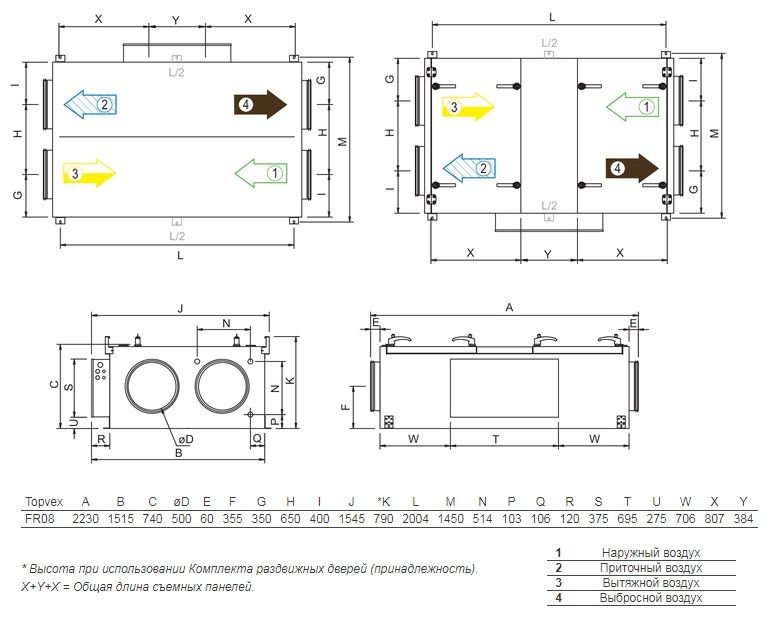 Приточно-вытяжная установка Systemair TOPVEX FR08 HWH-L-CAV