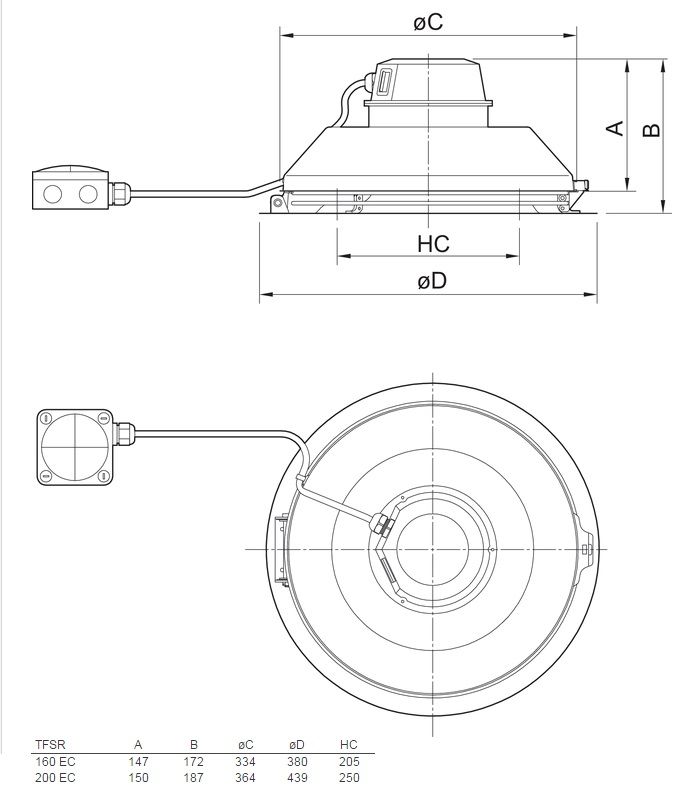 Изображение для товара Systemair TFSR 200 EC Sileo Red