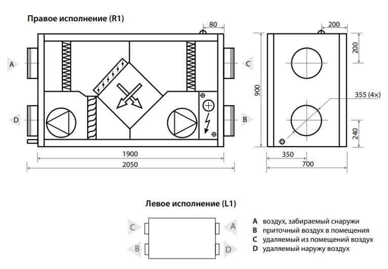 Изображение для товара Komfovent Verso P 1600-H-W