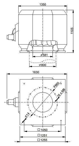 Изображение для товара Systemair DVV 800D6-XL/F400