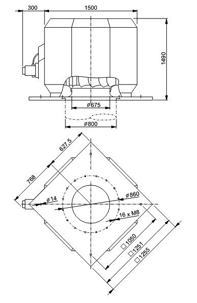 Изображение для товара Systemair DVV 1000D6-8-XL/F400 