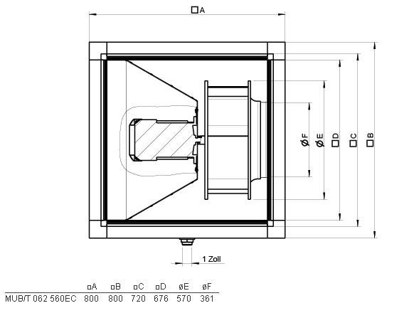 Канальный вентилятор Systemair MUB/T 062 560EC