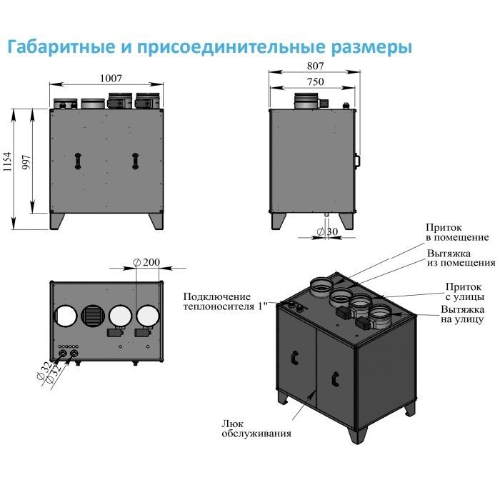 Приточно-вытяжная установка с рекуператором Breezart 2000FC Aqua RP VB