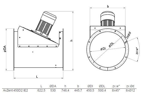 Изображение для товара Systemair AxZent 450D2 IE2