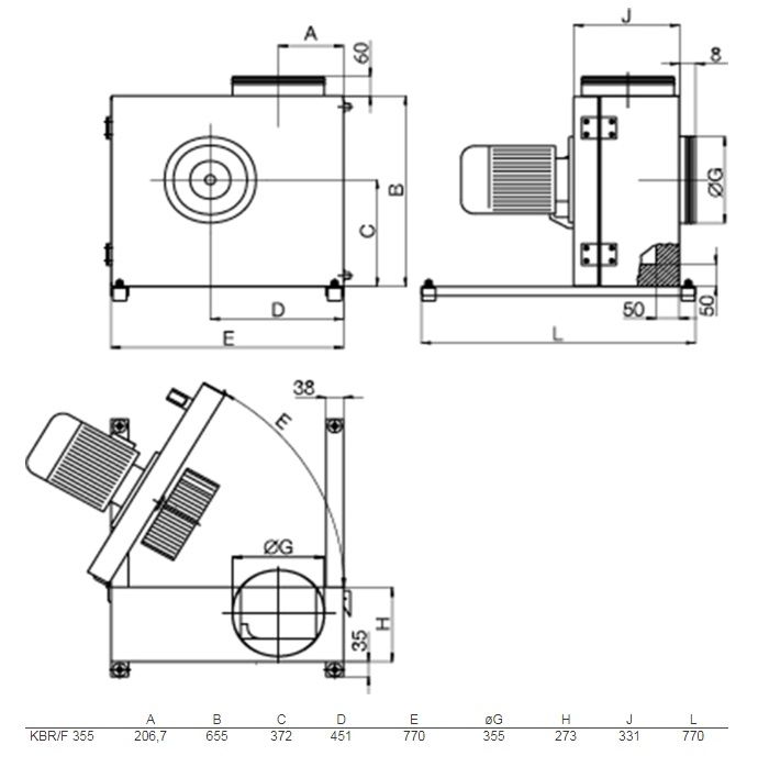 Изображение для товара Systemair KBR/F 355E4
