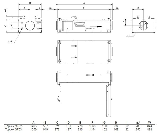 Изображение для товара Systemair Topvex SF03 HWL