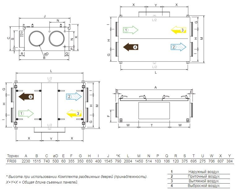 Приточно-вытяжная установка Systemair TOPVEX FR08 HWH-R-CAV