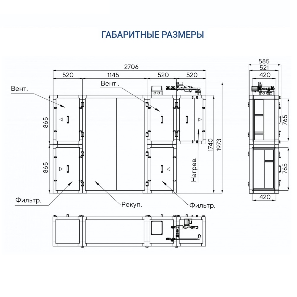 Приточно-вытяжная установка Turkov Zenit Standart S 2050 W