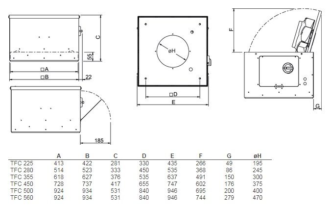 Крышный вентилятор Systemair TFC 225 P Sileo Red