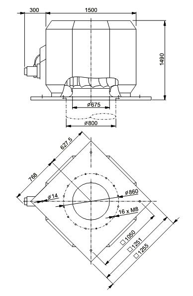 Изображение для товара Systemair DVV 1000D4-6-XM/F400