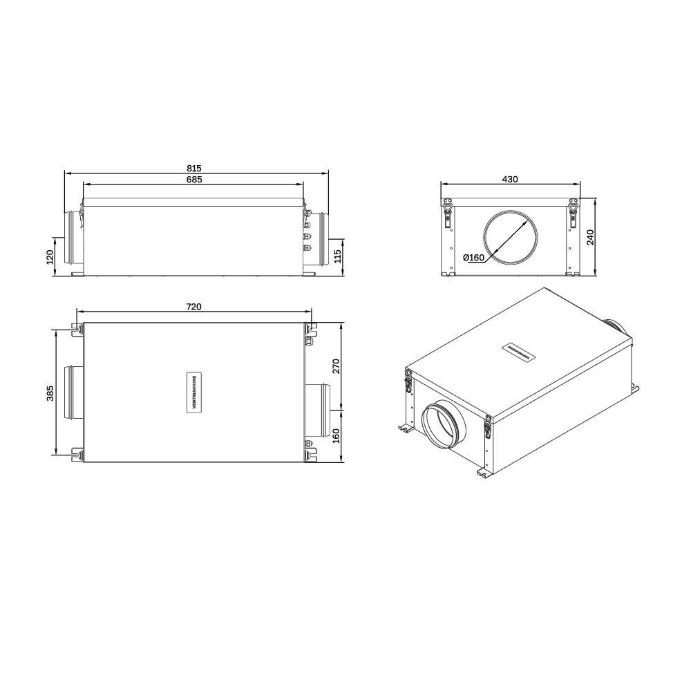 Приточная установка VentMachine Orange 600 G3