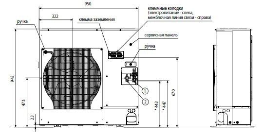 Наружный блок сплит-системы Mitsubishi Electric PU-P100YHAR
