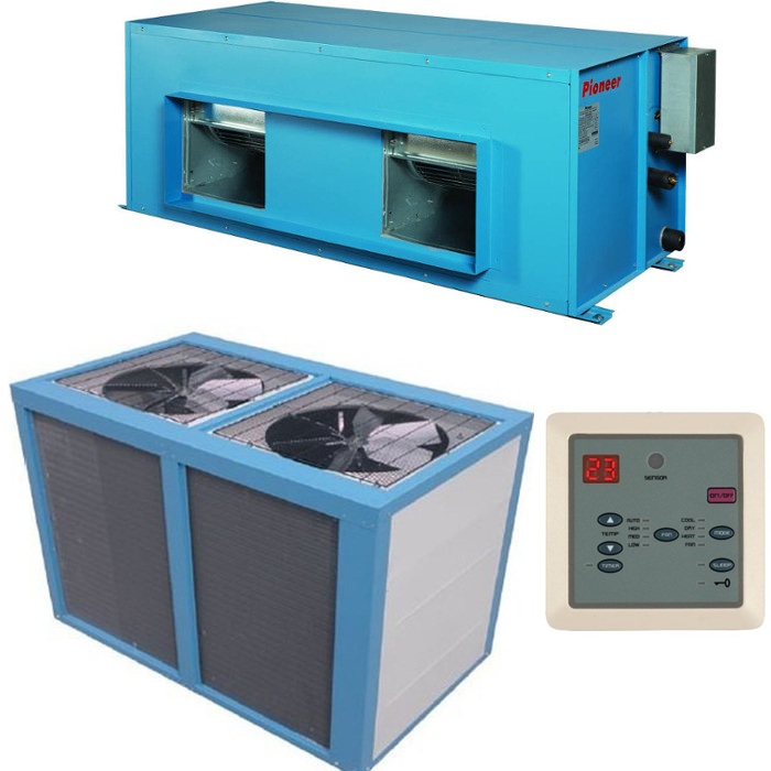 Канальный кондиционер (сплит-система) Pioneer KFDHD300UW / 2KODH150UW с зимним комплектом (-30)
