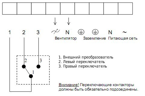 Схема подключения регулятора Systemair REU 1.5 SPEED CONTROL