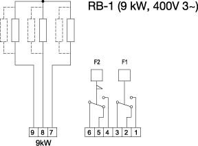 Схема подключения Systemair RB 40-20/9-1