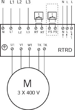Схема подключения регулятора Systemair RTRD 14