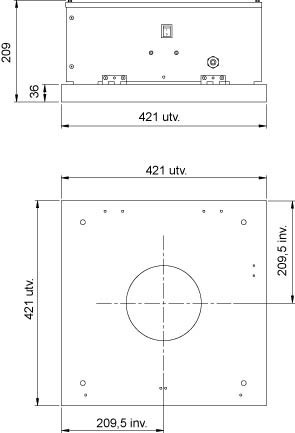 Размеры вентилятора Systemair TFE 220 M