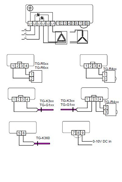 Схема подключения регулятора Systemair TTC40F